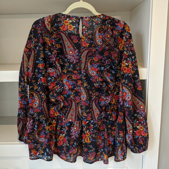H&M blouse with flounces front and back size 10 - Picture 3 of 7